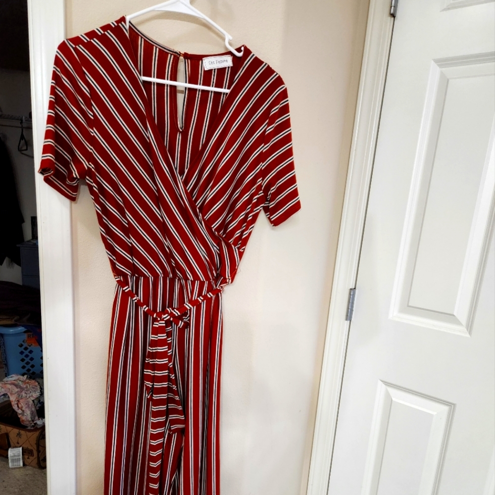 Women's striped romper